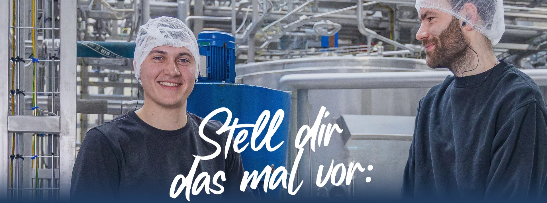 Mentor Auszubildender in der Lebensmittelproduktion